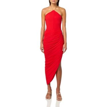 Imagem de Ronny Kobo Minivestido feminino Cerva frente única, Vermelho flamejante, PP