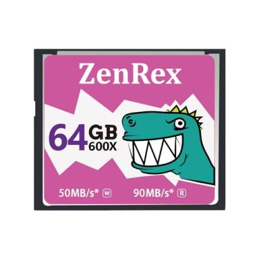Imagem de ZenRex Cartão de memória CompactFlash de 64 GB Cartão CF UDMA de alta velocidade para Camere