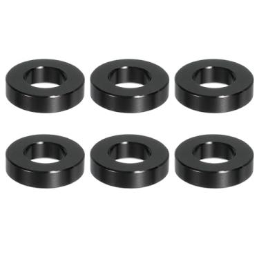 Imagem de PATIKIL 6 peças espaçadores de alumínio, espaçadores de metal de 0,9 cm x 1,9 cm, espaçadores de alumínio, 3/40.6 cm L, parafuso espaçador, bucha redonda não rosqueada para parafusos de 9,5 cm, preto