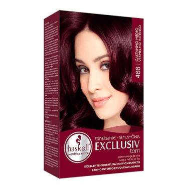 Imagem de Tonalizante Haskell Excllusiv Tom 466 Castanho Médio Vermelho Intenso