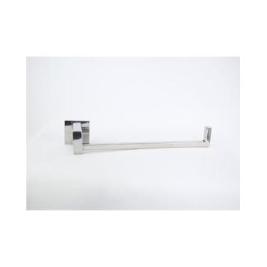 Imagem de Toalheiro Porta Toalha de Rosto P/Banheiro Lavabo Quadrado Inox 304 Polido Cromado 25cm