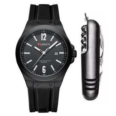 Imagem de Kit Relógio Curren Casual Social Masculino E Canivete 11 Funções
