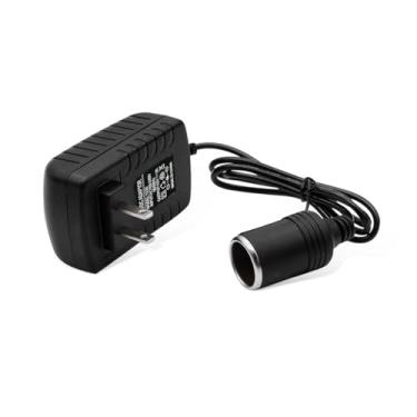 Imagem de Ohleats Conversor CA para CC, conversor AC/DC de 100-240V para 12V 2A 24W, transformador adaptador de fonte de alimentação AC/DC automático com soquete de isqueiro para inflador, geladeira e outros