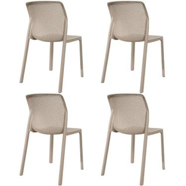 Imagem de Kit 4 Cadeiras Laryssa Polipropileno Mesa Jantar Cozinha Varanda Jardi