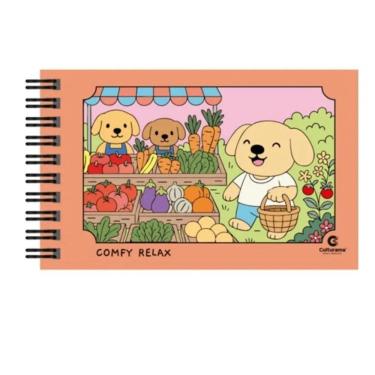 Imagem de Livro de Colorir Comfy Capa Dura Laranja