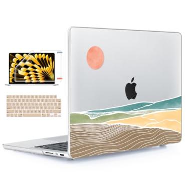 Imagem de YSCLBAHUK Capa compatível com MacBook Pro de 14 polegadas versão 2024-2021 M4/M3/M2/M1 Pro Max A3185 A3401 A3112 A2918 A2992 A2779 A2442, capa rígida + protetor de tela + trackpad Stick. ker+capa para