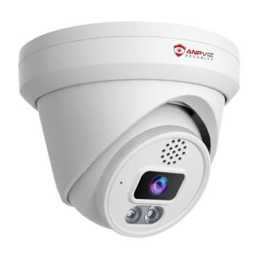 Imagem de Câmera de segurança Anpviz 4K IP PoE Turret com microfone e alto-falan