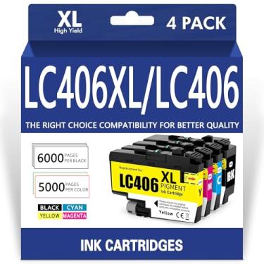 Imagem de MR.INK Cartucho de tinta LC406 Super High Yeild compatível com Brother LC406 para Brother MFC-J4335DW MFC-J4345DW MFC-J4535DW MFC-J5855DW MFC-J6555DW MFC-J6955DW MFC-J5955DW Impressora HL-JF1