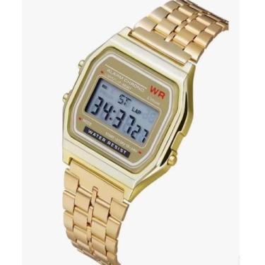 Imagem de Relógio Retrô Wr Prata Preto Rose Dourado Digital Led Vintage Masculin
