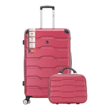 Imagem de Mala De Bordo P Tripx Expansiva Cadeado Senha + Frasqueira P, Vinho