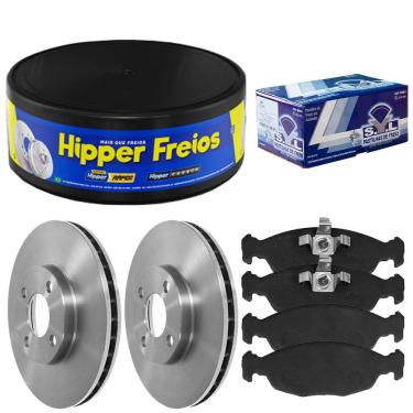 Imagem de Kit Pastilha Disco Freio Chevrolet Montana 1.4 2010 a 2014 Dianteiro Ventilado Teves