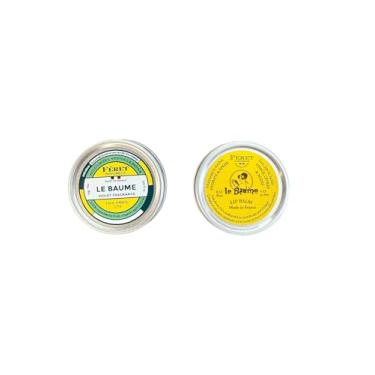 Imagem de Féret Parfumeur Le Baume, pós-sol, bálsamo hidratante natural multiuso, lábios faciais e corpo, feito na França (14,2 g + 14,2 g, violeta + rosa)