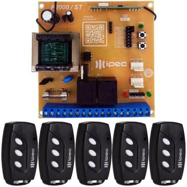 Imagem de Central Placa Portão Motor Peccinin P2000 ST + 5 Controle Remoto 3 Can