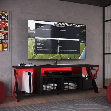 Imagem de Rack Gamer Com Led Estilo Industrial Mesa para Televisão Tv