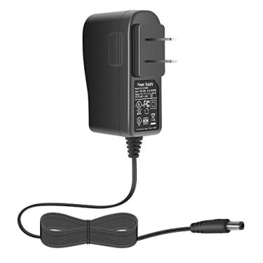 Imagem de Hiseeu Fonte de alimentação 12V 1A, AC 100-240V para DC 12V 1A 1000mA Adaptador de alimentação, 5,5 x 2,1 mm, cabo de alimentação de 10 pés, FCC, fonte de alimentação para câmeras de segu