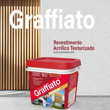 Imagem de Textura Graffiato Parede 5kg Rolada Hydronorth Uso Externo e Interno M