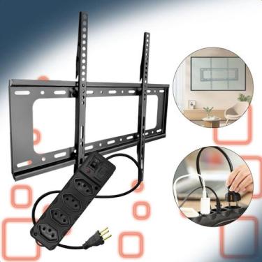 Imagem de Suporte Fixo de Tv Parede 40 a 80 Pol Até 75Kg Smart Led Lcd + Filtro 