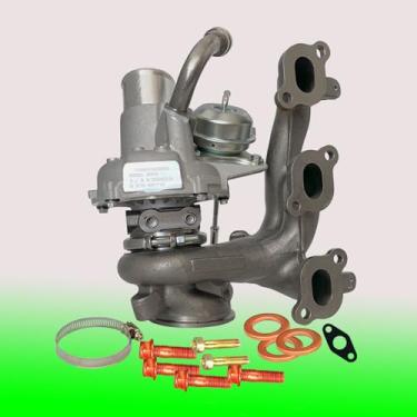 Imagem de Turbocompressor atualizado 297710 RHF5 compatível com Maserati Ghibli Quattroporte Levante 3.0T Gasolina V6 F160 M156 M156D Q4 Turbo (direita)