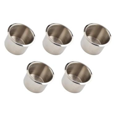 Imagem de Playzaic Porta-bebidas pequeno de aço inoxidável – diâmetro interno de 7 cm – serve para latas de 340 g e garrafas finas – Ideal para mesas de pôquer, móveis, barcos, trailers – Fácil instalação (5)