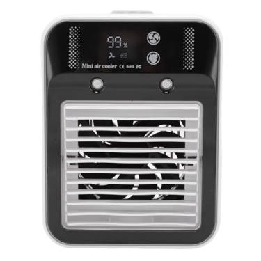 Imagem de aqxreight Ar Condicionado Portátil Com Névoa USB Recarregável de Desktop Arrifador de Ar Baixo Ruído Abaixo de 55dB 2 Modos de Fluxo de Ar Com Umidificação para Acampamento de Escritório