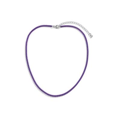 Imagem de 72ore Colar neon acessórios de néon para mulheres, corrente de caixa, colar moderno, colorido, com contas, anos 80, 90, roupa feminina, Metal, Sem Pedra Preciosa