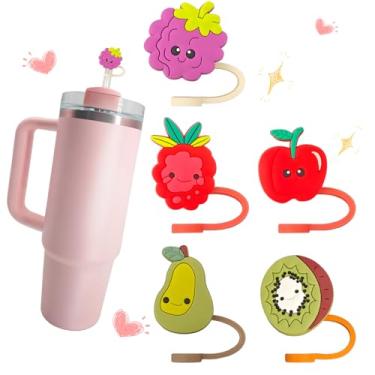 Imagem de 5 peças Apple Stanley Cup Straw Cover Stanley Straw Topper Stanley Cup Acessórios Stanley Cup 1,134 g