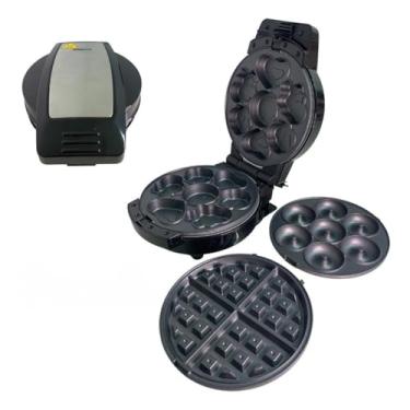 Imagem de Máquina Multifunção 3 Em 1 Bolinho Donuts Waffle 600w 127V