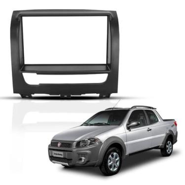 Imagem de Moldura Central Painel 2 Din Fiat Strada Dvd Multimídia - Ludovico