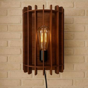 Imagem de Luminária De Parede Arandelas Rustica Meia Lua Grande