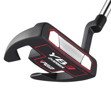 Imagem de PGM Putter de golfe para homens e mulheres - Design de martelo anti-torção com guia de alinhamento e eixo escalonado - Centro de gravidade baixo para tacadas suaves e precisas - 89 cm