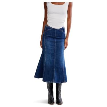 Imagem de Free People Saia jeans feminina Zia, Maus hábitos, 60