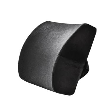 Imagem de predolo Travesseiro de apoio para as costas, alça ajustável, espuma de memória, encosto multifuncional confortável para sofás, cadeiras de escritório, Preto