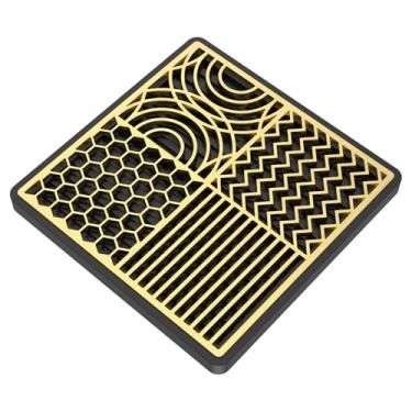 Imagem de Bandeja de molde de cubo de gelo de latão, bandeja transparente para fazer cubos de gelo, moldes de gelo modernos para artesanato para bourbon e coquetéis, carimbo de cubo de uísque, acessórios de