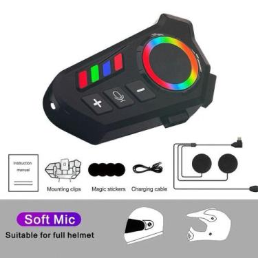 Imagem de Fone de Ouvido de Capacete Moto Bluetooth Controle De Voz microfone pa