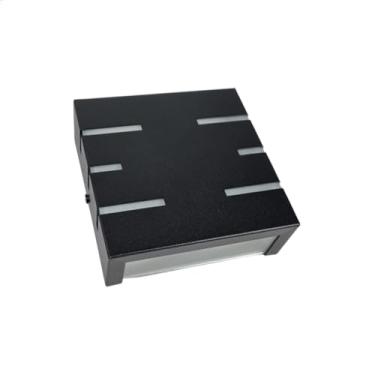 Imagem de Arandela slim 2 fachos frisos alternados 12x12x4 soquete G9 BL 06 preto