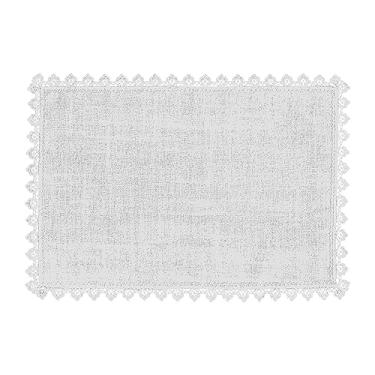 Imagem de Lugar Americano Renda Guipir Poli-Bambu Azul 35X50Cm Rafimex