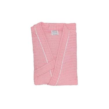 Imagem de Roupão Atoalhado 100% Algodão Briza Rosa 4022 Tamanho G