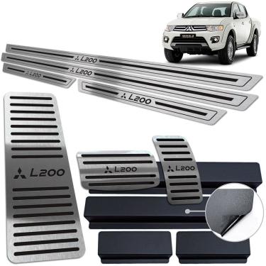 Imagem de Soleira Pedaleira Descanso L200 triton 2008/17 Automático Preto BR