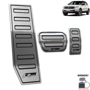 Imagem de Descanso + Pedaleiras T-Cross R-Line Gravação em Preto