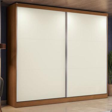 Imagem de Guarda-Roupa Casal Benito 2 Portas 4 Gavetas Flex Canela/Off White - Kappesberg