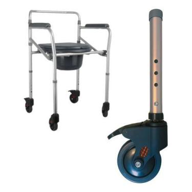 Imagem de Roda Traseira Original Para Cadeira Banho Sc100 Hidrolight, Preto