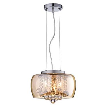 Imagem de Pendente, Bella Iluminação, SohoPD005AM, Âmbar/Cromado/Transparente