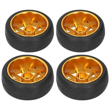 Imagem de Domary 4pcs 63mm de Controle Remoto Pneus Cubos de Roda de Metal, Liga de Alumínio+borracha, Leve, Portátil, Pneu Macio RC, Adequado para Caminhão WPL D12 RC