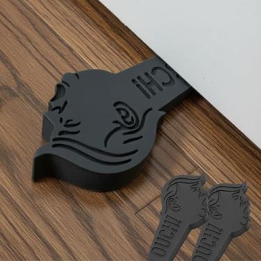 Imagem de Pacote com 2 batentes de porta decorativos para parte inferior das portas - Rolha engraçada de Trump - Cunha grande e fofa para portas - Presente grande e bonito e decoração Trump - Piada política