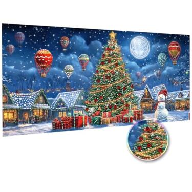 Imagem de Zariocy Kits de arte de diamante de formato especial 5D para adultos, decoração de parede de árvore de Natal faça você mesmo, boneco de neve, cristal, diamante, bordado, pinturas, artesanato, para