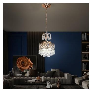 Imagem de Lustre de luxo Led, luminária de teto interna K9 Cristal Sala de estar Jantar Decoração para casa Quarto Luminária suspensa, Lustres led
