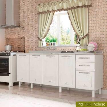 Imagem de Balcão de Cozinha de Aço 5 Portas para Pia Star New - Telasul