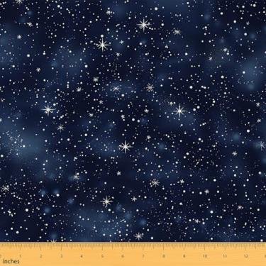 Imagem de JEJELOIU Galaxy Fabric by The Yard Outer Space Tecido de estofamento para costura, artesanato, espaço impresso em 3D, impermeável, decoração interna e externa para projetos de bricolage em casa, 1