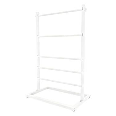 Imagem de Sclmgo Organizador de Fitas, Prateleira de Armazenamento de Fios de 5 Camadas, Suporte de Armazenamento de Fitas, para Loja de Varejo, Sala de Artesanato, Branco