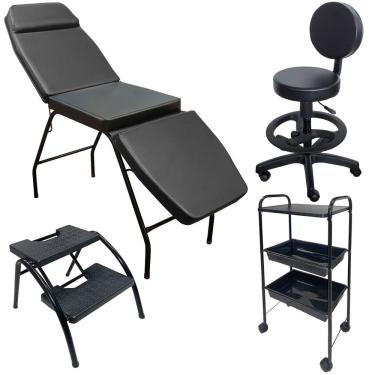 Imagem de Kit Completo Clínica Estética: Maca Mocho Escada e Carrinho